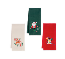 Load image into Gallery viewer, Holiday Dish Towels, Deer, Santa or Penguin
