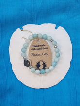 Load image into Gallery viewer, Natural Stone Bracelet with Beach Sand from Atlantic City, NJ