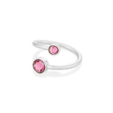 Load image into Gallery viewer, October Birth Month Ring Wrap Sterling Silver