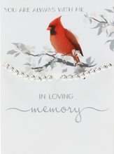 Load image into Gallery viewer, In Loving Memory- Silver Plated Beaded Stretch Bracelet