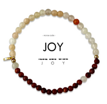Load image into Gallery viewer, Joy Pink Adventurine/Goldstone Morse Code Bracelet