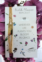 Load image into Gallery viewer, Birth Flower Bracelets