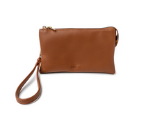 Load image into Gallery viewer, Kedzie Eclipse Convertible Wallet Crossbody or Wristlet in Chesnut