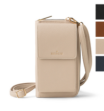 Load image into Gallery viewer, Kedzie Eclipse Smartphone Crossbody in Cream