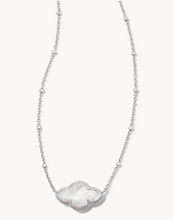 Load image into Gallery viewer, Kendra Scott Abbie Pendant Necklace Rhodium Ivory Mother of Pearl
