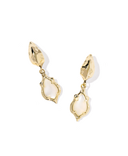 Load image into Gallery viewer, Kendra Scott Adriana Scallop Framed Huggie Earrings Gold Mother of Pearl