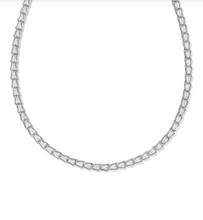 Load image into Gallery viewer, Kendra Scott Bella Tennis Necklace Rhodium White CZ