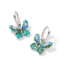 Load image into Gallery viewer, Kendra Scott Bianca Butterfly Huggie Earrings Bright Aqua Mix