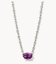 Load image into Gallery viewer, Kendra Scott Cailin Necklace Purple Crystal in Silver or Gold