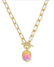 Load image into Gallery viewer, Kendra Scott Daphne Link Chain Necklace Sunrise Watercolor Illusion