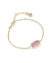 Load image into Gallery viewer, Kendra Scott Elaina Luxe Chain Bracelet Light Pink CZ Gold