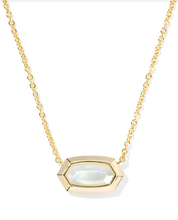 Load image into Gallery viewer, Kendra Scott Elisa Bezel Pendant Necklace Gold Ivory Mother of Pearl