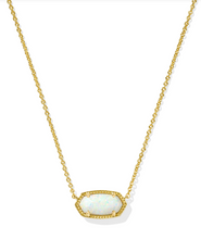 Load image into Gallery viewer, Kendra Scott Elisa Pendant Necklace Light Yellow Kyocera Opal Gold