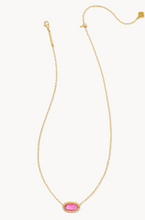 Load image into Gallery viewer, Kendra Scott Elisa Ridge Frame Necklace in Gold Azalea Illusion