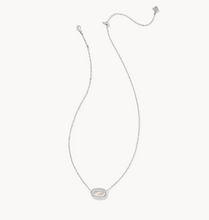 Load image into Gallery viewer, Kendra Scott Elisa Ridge Necklace in Silver Ivory Mother of Pearl
