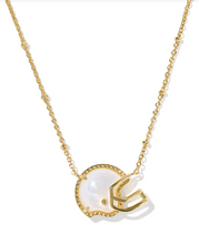 Load image into Gallery viewer, Kendra Scott Football Helmet Mother of Pearl Necklace