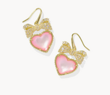 Load image into Gallery viewer, Kendra Scott Haisley Heart Drop Earrings Blush Ivory Mother of Pearl Gold