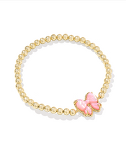 Load image into Gallery viewer, Kendra Scott Haley Bow Stretch Bracelet Gold Blush Mother of Pearl