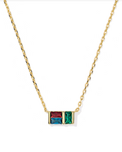 Load image into Gallery viewer, Kendra Scott Jamie Pendant Necklace Gold Multi Mix