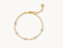Load image into Gallery viewer, Kendra Scott Lexi Chain Bracelet White Crystal Gold or Silver