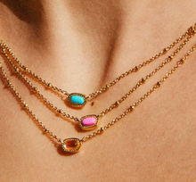 Load image into Gallery viewer, Mini Elisa Satellite Short Pendant Gold Dichroic Glass