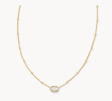 Load image into Gallery viewer, Mini Elisa Satellite Short Pendant Gold Ivory Mother of Pearl