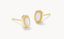 Load image into Gallery viewer, Kendra Scott Mini Ellis Studs in Ivory Mother of Pearl Gold
