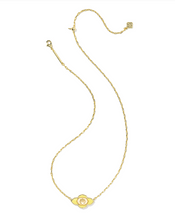 Load image into Gallery viewer, Kendra Scott Abbie Medallion Gold Short Pendant Necklace - Gold Yellow Mix