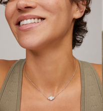 Load image into Gallery viewer, Kendra Scott Abbie Pendant Necklace Rhodium Ivory Mother of Pearl