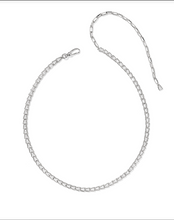 Load image into Gallery viewer, Kendra Scott Bella Tennis Necklace Rhodium White CZ