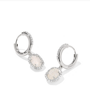 Load image into Gallery viewer, Kendra Scott Daphne Crystal Frame Huggie Iridescent Drusy