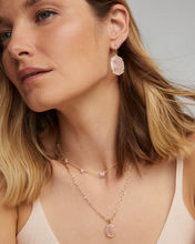 Load image into Gallery viewer, Kendra Scott Daphne Frame Drop Earrings Gold - Light Pink Mother of Pearl
