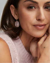 Load image into Gallery viewer, Kendra Scott Daphne Frame Drop Earrings Gold - Light Pink Mother of Pearl