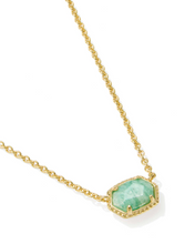 Load image into Gallery viewer, Kendra Scott Daphne Frame Pendant Necklace Gold Teal Amazonite
