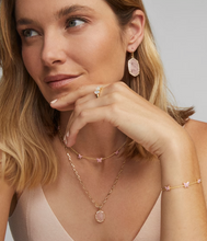 Load image into Gallery viewer, Kendra Scott Daphne Pave Pendant Necklace Rose Quartz
