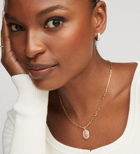 Load image into Gallery viewer, Kendra Scott Daphne Pave Pendant Necklace Rose Quartz