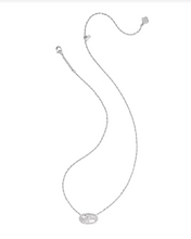 Load image into Gallery viewer, Kendra Scott Elisa Bow Pendant Necklace Iridescent Crystal Ivory Illusion