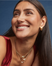 Load image into Gallery viewer, Kendra Scott Elisa Bow Pendant Necklace Gold Pine Illusion