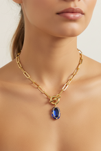 Load image into Gallery viewer, Kendra Scott Elisa Gold Cobalt Illusion Necklace