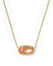 Load image into Gallery viewer, Kendra Scott Elisa Necklace Gold - Burnt Orange Mother of Pearl