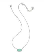 Load image into Gallery viewer, Kendra Scott Elisa Necklace Rhodium Silver - Mint Iridescent Abalone