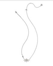 Load image into Gallery viewer, Kendra Scott Anya Flower Pendant Necklace Rhodium Silver- Ivory Mix