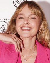 Load image into Gallery viewer, Kendra Scott Haisley Heart Strand Necklace Pink Enamel Gold