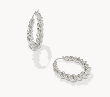 Load image into Gallery viewer, Kendra Scott Haisley Hoop Earrings Gold or Silver
