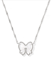 Load image into Gallery viewer, Kendra Scott Haley Bow Pendant Necklace Ivory Mother of Pearl