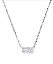 Load image into Gallery viewer, Kendra Scott Jamie Pendant Necklace White CZ