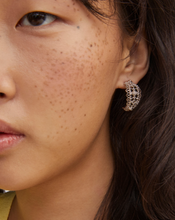 Load image into Gallery viewer, Kendra Scott Krista Lace Huggie Earrings Gold or Silver