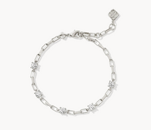 Load image into Gallery viewer, Kendra Scott Lexi Chain Bracelet White Crystal Gold or Silver