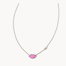 Load image into Gallery viewer, Kendra Scott Lips Pendant Necklace Hot Pink Mother of Pearl Gold or Silver