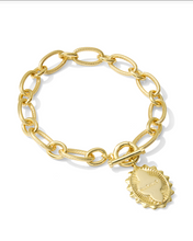 Load image into Gallery viewer, Kendra Scott Mama Link Chain Bracelet Gold Metal